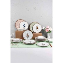 UltraMint Şık 24 Parça 6 Kişilik Modern Yemek Takımı Seti