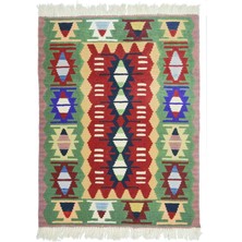 Kilim Co. Yünden El Dokuma Uşak Kök Ince Kilim 90X112 cm (1.01 M²)