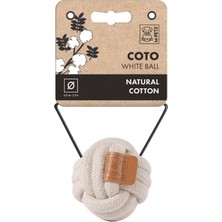 M-Pets Coto Örgü Top Köpek Oyuncağı 6.5 cm Beyaz