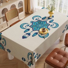 Golden Laurel Ramazan Ayına Özel, Leke Tutmaz, Dertsiz Masa Örtüsü (150X220) - V4 Turkuaz