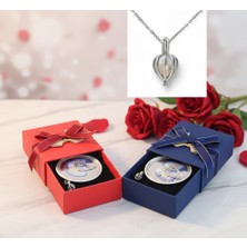 Hediye Paketim Gerçek Istiridye Inci Kolye & Özel Tasarım Kutu - 1 Adet Sevgililer Günü Doğum Günü Özel Gün Hediye