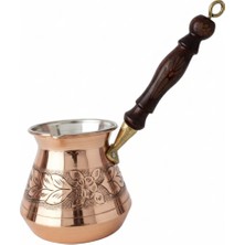 PremiumPort El Yapımı Bakır Cezve, Işlemeli, 3-4 Kişilik, Dayanıklı ve Zarif Tasarım