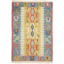 Kilim Co. Yünden El Dokuma Uşak Kök Ince Kilim 120X180 cm (2.16 M²)