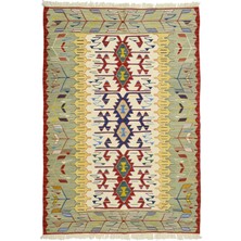 Kilim Co. Yünden El Dokuma Uşak Kök Ince Kilim 120X180 cm (2.16 M²)