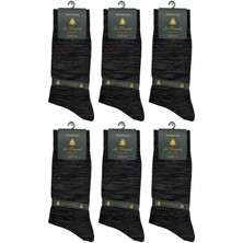 La Pescara La'pescara Ultra Lüks 6'lı Zebra Siyah Merserize Erkek Çorap CRP411