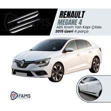 Fams Otomotiv Renault Megane 4 Krom+Abs Yan Kapı Çıtası 2015 Üzeri 4 Parça P. Çelik (Sedan)