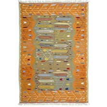 Kilim Co. Lale ve Buğday Başağı Motifli El Dokuma Uşak Kilim 110X170 cm (1.87 M²)