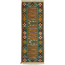 Kilim Co. Buğday Başağı Motifli El Dokuma Uşak Kilim Yolluk 60X172 cm (1.03 M²)