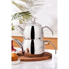 PremiumPort Indüksiyon Tabanlı Midi Metal Çaydanlık Takımı, Şık ve Dayanıklı Tasarım