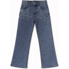 Bambino Taş Detaylı Kız Çocuk Kot Pantolon