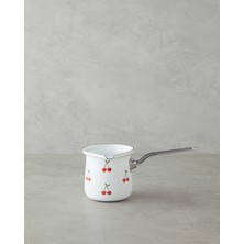 PremiumPort Emaye Cezve 10 Cm, Beyaz, Şık ve Dayanıklı, Pratik Kullanım