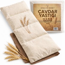 Strauss Doğal Çavdar Yastığı 800 G | %100 Pamuk Kılıf | Isı ve Soğuk Terapi Için