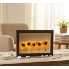 Hediye Paketim Ahşap Ay Çiçeği Pano Dekarasyon Hediyelik