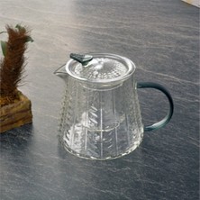 PremiumPort Şeffaf Cam Demlik 500ML, Süzgeçli, Çay ve Bitki Demleme Için