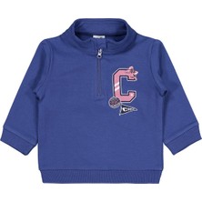 Civil Baby Fermuarlı C Baskılı 6-18 Ay Sweatshirt - Mavi 18-24 Ay