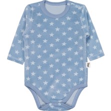 Civil Baby Yıldız Empirme 1-18 Ay Çıtçıtlı Badi - Mavi 12-18 Ay