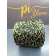 Pi Yarn Gold Simli Siyah Ithal Simli Böcekli Fantazi El Örgü Ipi 200GR.