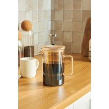 PremiumPort Amber Cam French Press, 800 Ml, Şık ve Kullanışlı Kahve Demleme Aracı