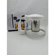 PremiumPort Şeffaf Cam Demlik 1250 Ml, Süzgeçli Çay ve Bitki Çayı Potu