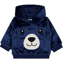 Civil Baby Ayıcık Nakış ve Kulaklı  6-18 Ay Sweatshirt - Lacivert 12-18 Ay