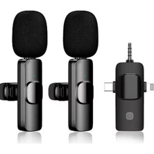 Remstdrk Yüksek Kalite Profesyonel 3 In 1 Kablosuz Taşınabilir Yaka Mikrofonu Youtube Facebook Tiktok