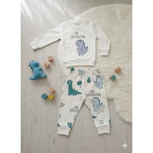 Gmn Collection Dinozor Figürlü Omuzdan Çıtçıtlı Bebek Alt Üst Takım