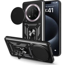 Roketcim Honor Magic 7 Lite Kılıf Magnetik Standlı Kamera Korumalı Sürgülü Vega Kapak