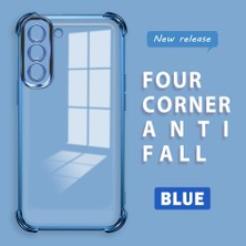 Ucuc Samsung Galaxy S21 Fe 5g Uyumlu Şeffaf Silikon Köşe Koruma Lens Korumalı Elektroplatlı Kenar Kılıf