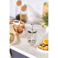 PremiumPort Şık 350 ml French Press, Klasik ve Zarif Tasarım, Güçlü Demleme Özelliği