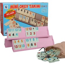 Sera Oyun Aletleri Pembe Renk Mini Okey Takımı ( Plastik Taşlı )