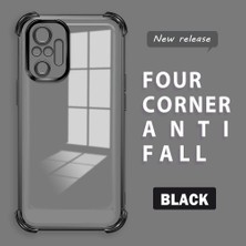 Ucuc Redmi Note 10 Pro Uyumlu Şeffaf Silikon Köşe Koruma Lens Korumalı Elektroplatlı Kenar Kılıf