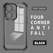 Ucuc Redmi Note 13 Pro Plus 5g Uyumlu Şeffaf Silikon Köşe Koruma Lens Korumalı Elektroplatlı Kenar Kılıf