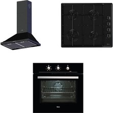 Teka Chef 3 Ankastre 3'lü Set (Ocak  Hlx 640 Kbcoe Bk (E5)+ Fırın He 715 Bk + Davlumbaz Dbt 60 Black)