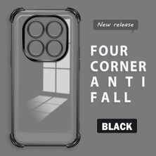 Ucuc Redmi Note 14 Pro 4g Uyumlu Şeffaf Silikon Köşe Koruma Lens Korumalı Elektroplatlı Kenar Kılıf