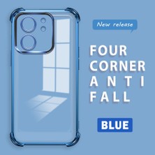 Ucuc Mi 13T/MI 13T Pro Uyumlu Şeffaf Silikon Köşe Koruma Lens Korumalı Elektroplatlı Kenar Kılıf