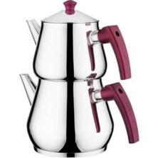 PremiumPort Bakalit Kulplu Aile Boy Çaydanlık, Şık ve Dayanıklı Tasarım