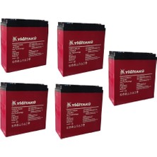 Yiğit Akü Yiğit 24AH 12V Dik Üretim 5'li Set 2026 Üretim Akü Ebatları: 169X179X78MM