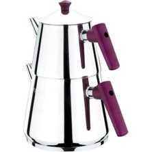 PremiumPort Mor Mini Boy Çaydanlık, Şık ve Kullanışlı Tasarım