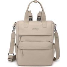 Smart Bags Twill Dimi Kumaş Anne Bebe Kadın Sırt Çantası 3328