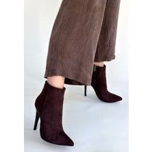 Shoegar Blan Acı Kahve Süet Topuklu Bot