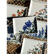 UltraMint 6 Kişilik Kare Pasta Tabağı, 18X13CM, Şık ve Kullanışlı Tasarım