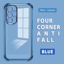 Ucuc Samsung Galaxy A33 5g Uyumlu Şeffaf Silikon Köşe Koruma Lens Korumalı Elektroplatlı Kenar Kılıf