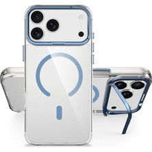 Roketcim Apple iPhone 17 Pro Max Kılıf M-Safe Şarj Özellikli Airbagli Kamera Standlı Azor Kapak