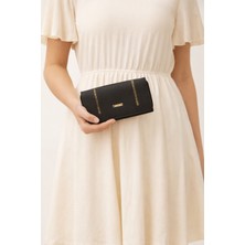 Sannora Bags Kadın Siyah Çok Bölmeli Fermuarlı Cüzdan – Şık Tasarım, Günlük Kullanım