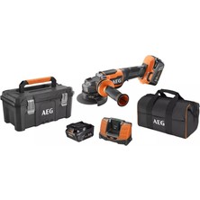 Aeg Bews 18-115BLPX2-502T 2x5.0Ah Çift Akülü Kömürsüz Avuç Taşlama- 4935492109