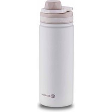 PremiumPort 530 ml Bej Spor Termos, Sıcak ve Soğuk Içerikler Için Ideal