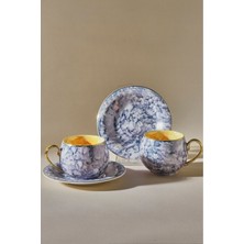 UltraMint Iki Kişilik Parlak Seramik Kahve Fincanı Takımı 150 ml