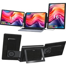 Ultrax 16" Ikili Taşınabilir Monitör Çoklu Ekran 1200P Fhd IPS Notebook Monitör