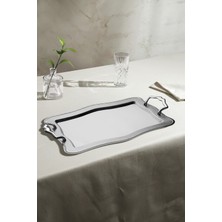 UltraMint Şık ve Dayanıklı Saten Yüzeyli Çay Tepsisi, Zarif Kullanım Için Ideal