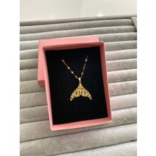 Pink Deniz Kızı Kuyruğu Çelik Kolye
